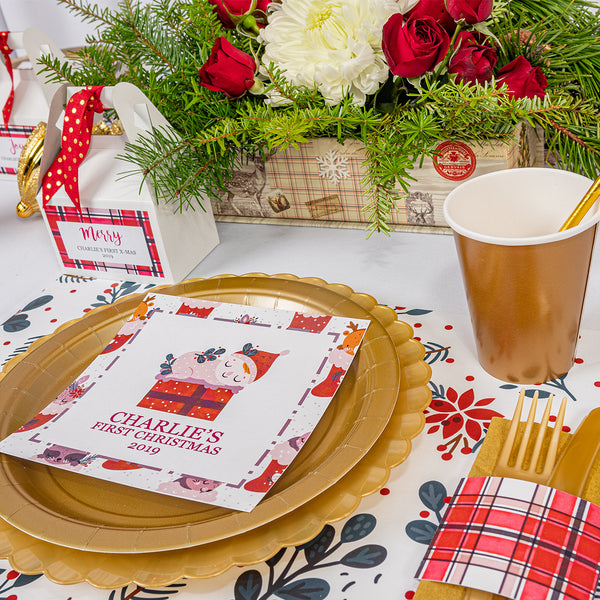 PLAID FESTIF POUR BÉBÉS PREMIER NOËL
