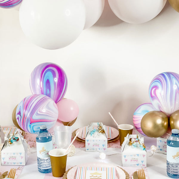 CAROUSEL PASTEL BABY GIRL FIRST BIRTHDAY