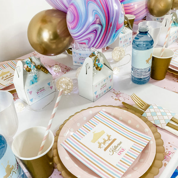 CAROUSEL PASTEL BABY GIRL FIRST BIRTHDAY