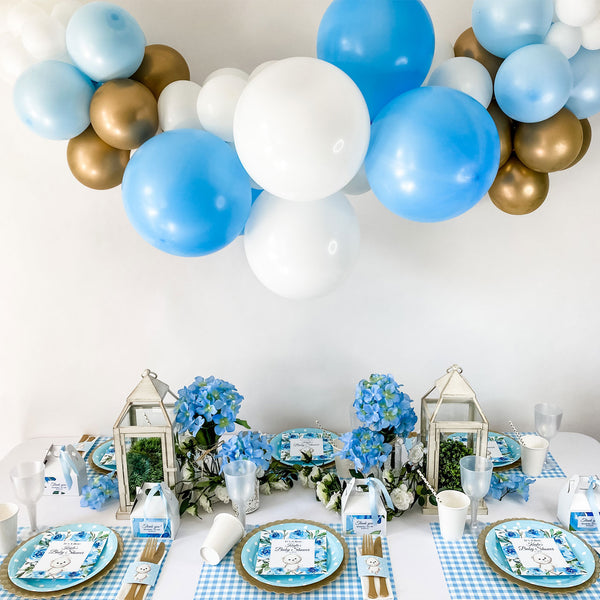 TEDDY BEAR FLORAL GARDEN - ITS A BOY BABY SHOWER