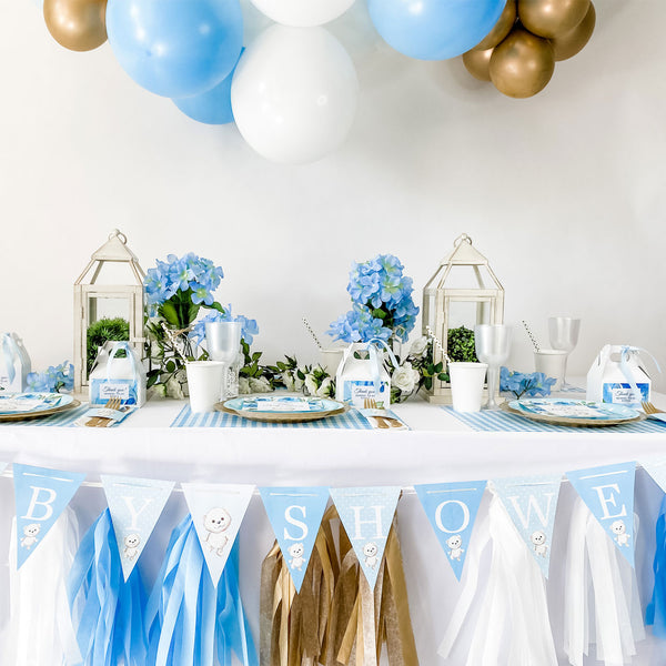 TEDDY BEAR FLORAL GARDEN - ITS A BOY BABY SHOWER