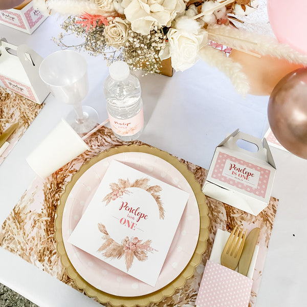 BOHO PAMPAS BABY GIRL FIRST BIRTHDAY