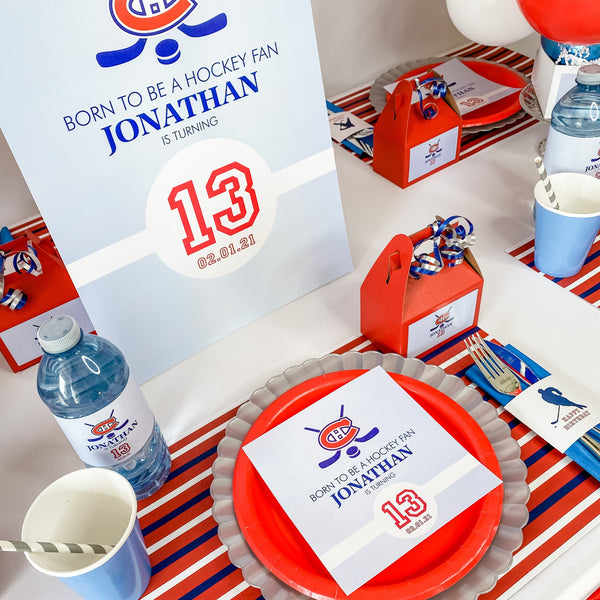 HOCKEY BIRTHDAY BOY PARTY BOX