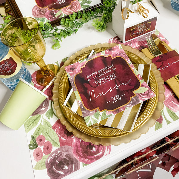 WINE THEME HAPPY BIRTHDAY PARTYBOX