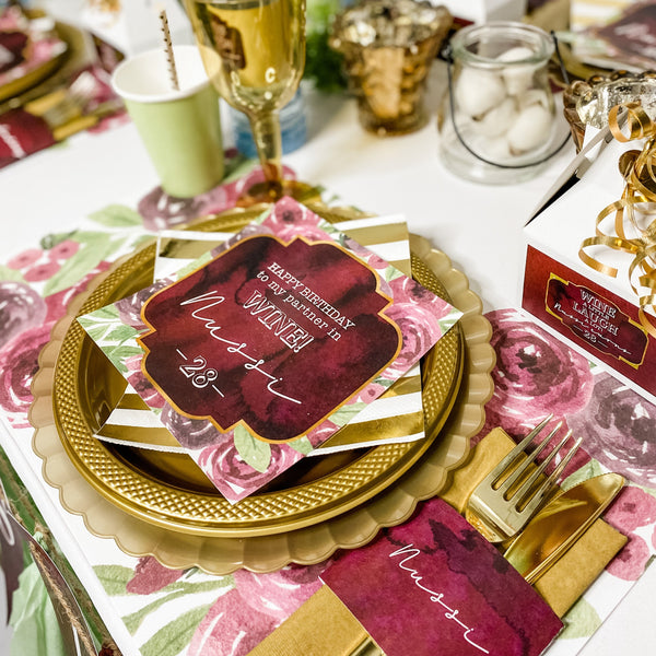 WINE THEME HAPPY BIRTHDAY PARTYBOX