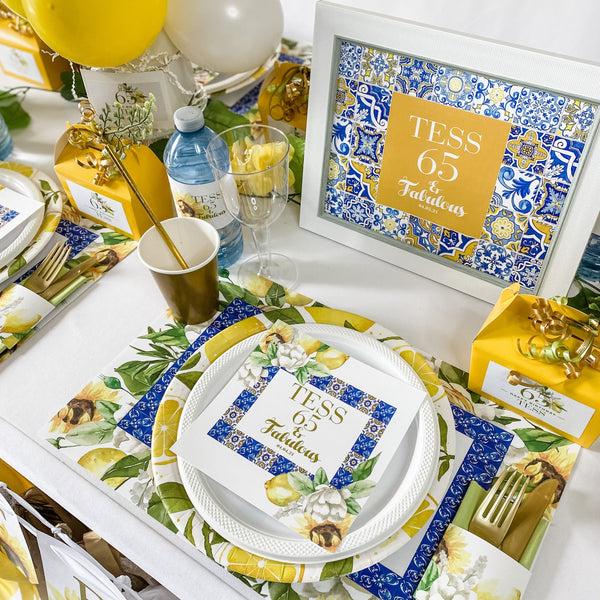 TUSCANY BIRTHDAY LEMONS & SUNFLOWER PARTY BOX