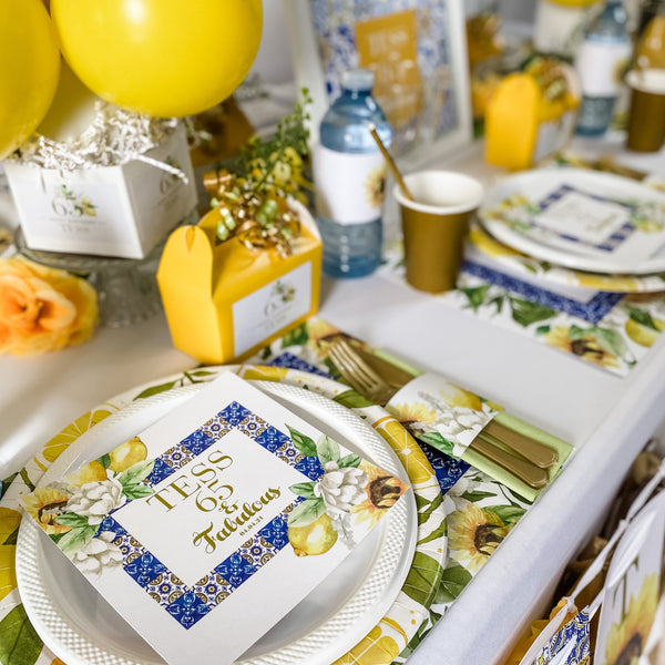 TUSCANY BIRTHDAY LEMONS & SUNFLOWER PARTY BOX