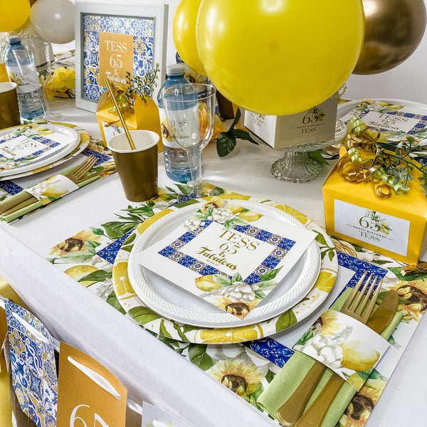 TUSCANY BIRTHDAY LEMONS & SUNFLOWER PARTY BOX