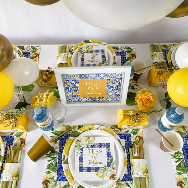 TUSCANY BIRTHDAY LEMONS & SUNFLOWER PARTY BOX