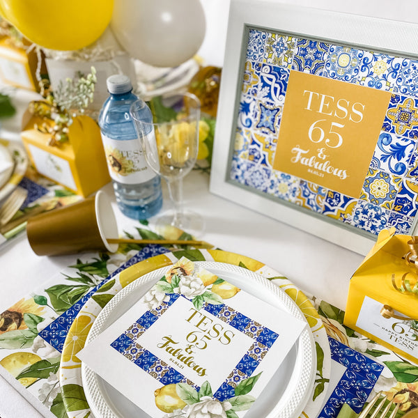 TUSCANY BIRTHDAY LEMONS & SUNFLOWER PARTY BOX