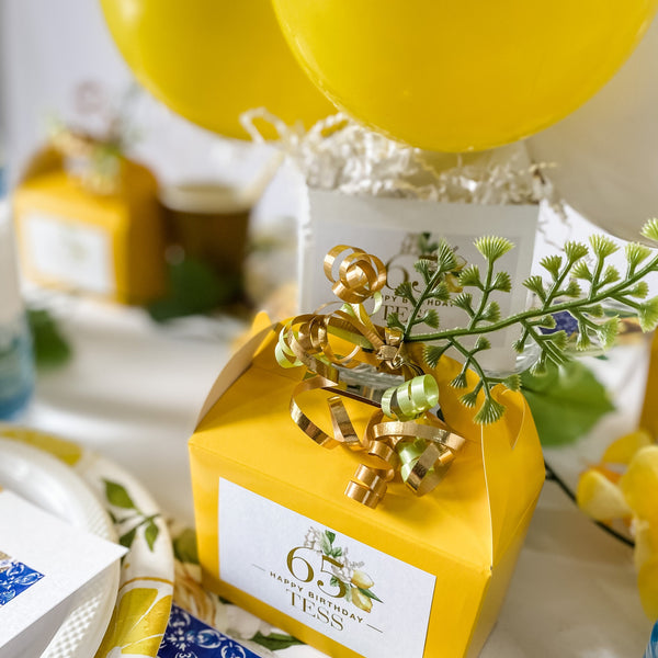 TUSCANY BIRTHDAY LEMONS & SUNFLOWER PARTY BOX