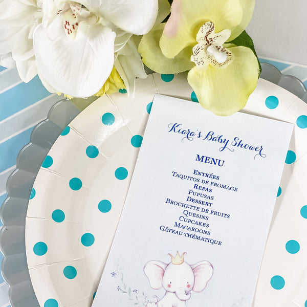 PETITE CACAHUÈTE EN ROUTE - CARTES DE MENU C'EST UN GARÇON