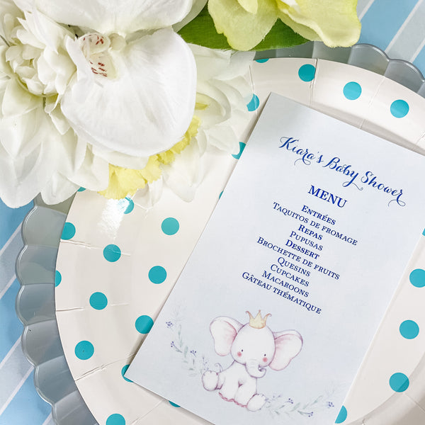 PETITE CACAHUÈTE EN ROUTE - CARTES DE MENU C'EST UN GARÇON