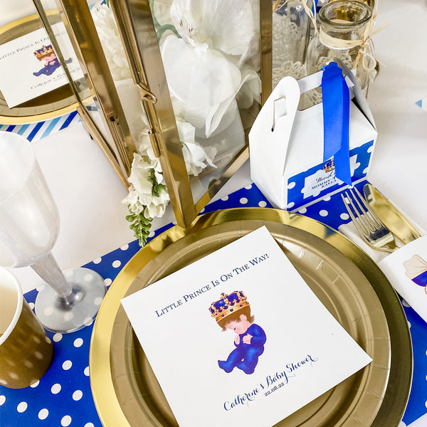 LITTLE PRINCE IS ON THE WAY -  IT'S A BOY ROYAL BABY SHOWER