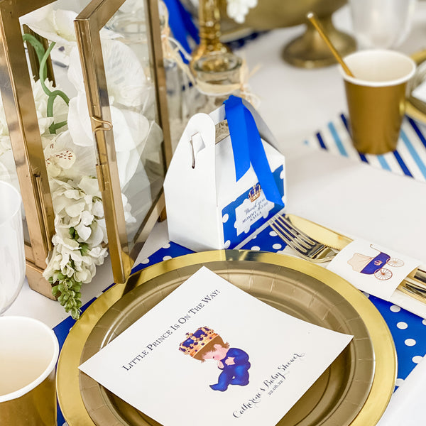 LITTLE PRINCE IS ON THE WAY -  IT'S A BOY ROYAL BABY SHOWER