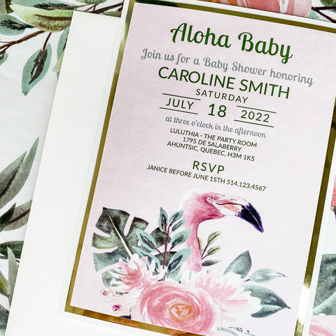 ALOHA BABY INVITATION CARD