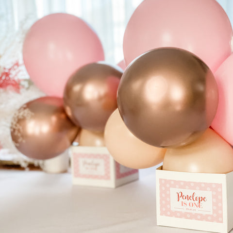CENTRE DE TABLE BALLON BHO PAMPAS POUR PREMIER ANNIVERSAIRE