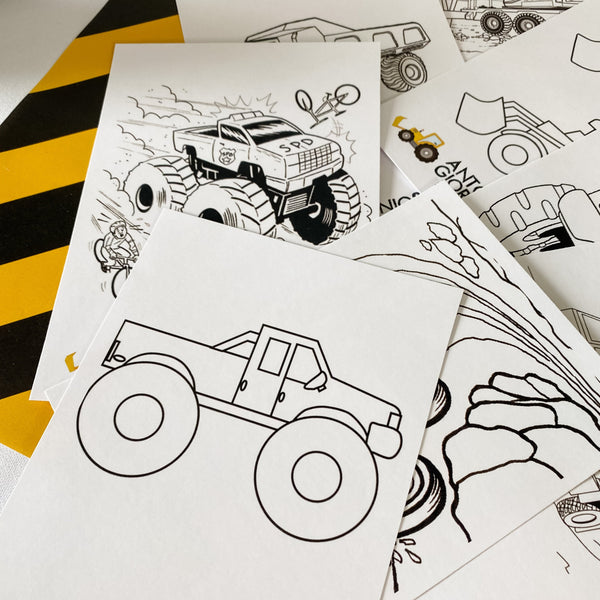 TRUCK BIRTHDAY BOY COLOURING KIT PARTY FAVOUR