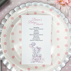 LITTLE PEANUT ON THE WAY - IT’S A GIRL MENU CARDS