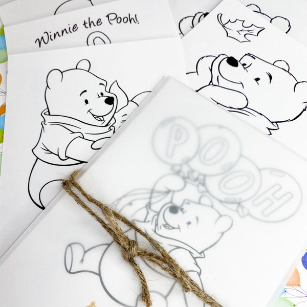 WINNIE THE POOH'S FIRST BIRTHDAY COLOURING SET