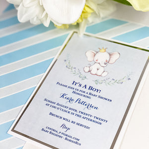 LITTLE PEANUT ON THE WAY- IT’S A BOY INVITATION CARD