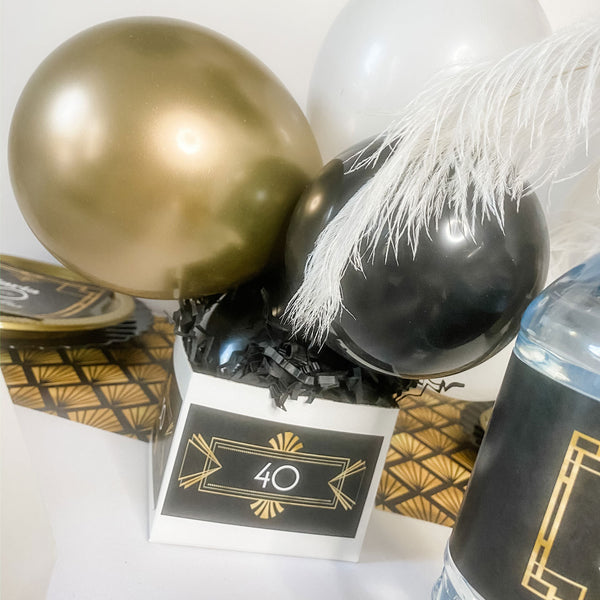 FORTY & FABULOUS GATSBY BALLOON CENTREPIECE