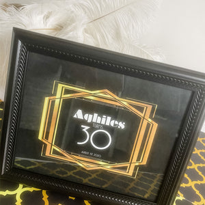 THE GREAT GATSBY ROARING 30'S FRAME & CUSTOM GRAPHIC